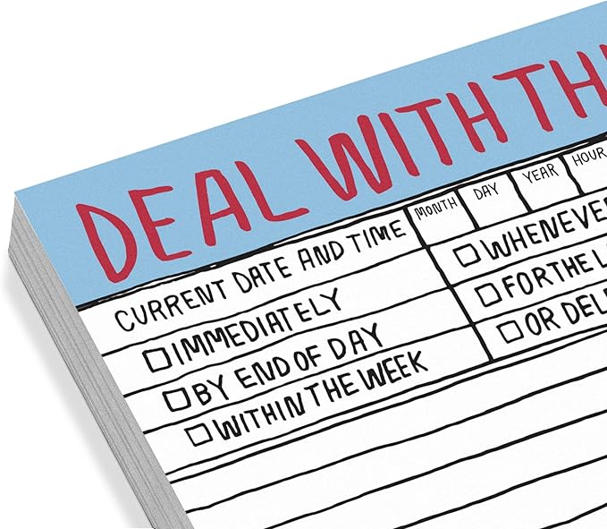 1-Count Knock Knock Deal With This Hand-Lettered Sticky Notes, 3 x 3-inches