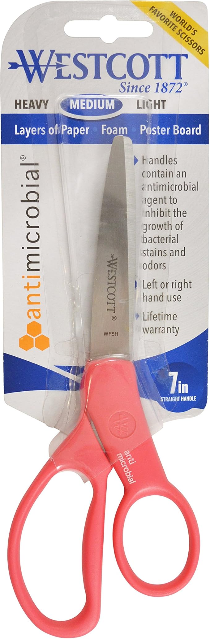 Westcott 7" Student Scissors for Kids 12-14 - Scissors for School or Crafting - Back to School Supplies - Color May Vary