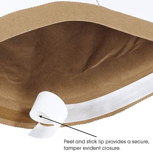Aviditi White Self-Seal Padded Mailers, 9 1/2" x 14 1/2", Peel and Seal Closure, Fiber Cushioned Envelopes for Protecting Items During Shipping and Mailing, Case of 25