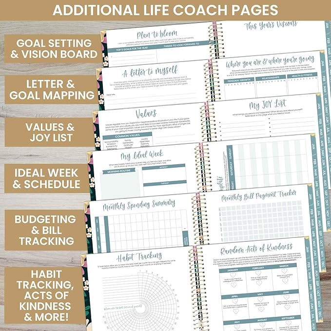 bloom daily planners HARDCOVER 2025 (8.5" x 11") Calendar Year Day Planner (January 2025 - December 2025) - Passion/Goal Organizer - Monthly & Weekly Inspirational Agenda Book - Blooming Wildly