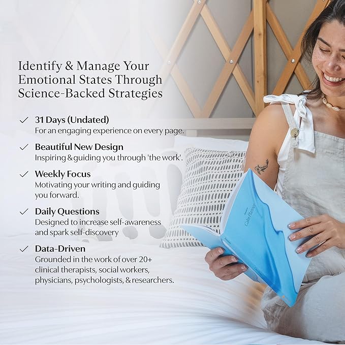 Switch Research Calm Planners Bundle - Psychologist-Developed Undated Goals Planner - 3 Self Care Planners to Banish Stress & Find Your Calm - Daily Planner With Prompts & Proven Techniques for