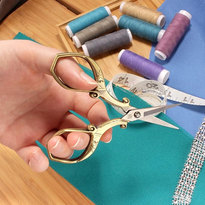 JubileeYarn Chinese Wing & Cloud Embroidery Craft Scissors - Copper - 1 Scissor
