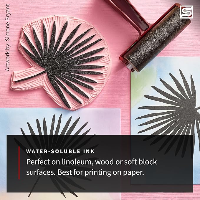 Speedball 3471 Super Value Block Printing Starter Kit – Includes Ink, Brayer, Lino Handle and Cutters, Speedy-Carve