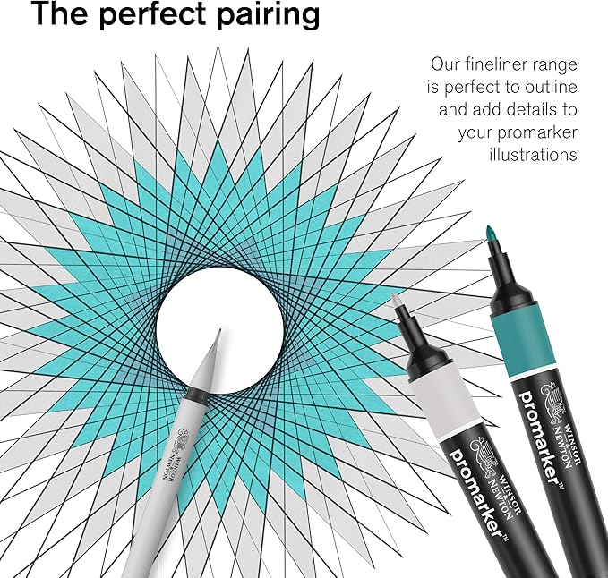 Winsor & Newton ProMarker Set, 12 Count, Essential Colors #1