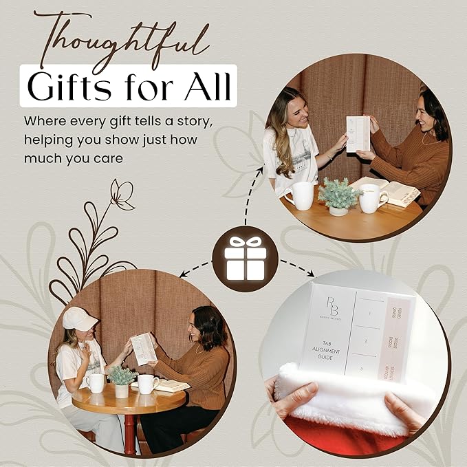 Bible Tabs for Women Study Bible, Embossed Matte Catholic Bible Tabs Gold, Laminated Bible Tabs, Bible Book Tabs w/Old & New Testament Neutral Bible Labels Tabs, Perfect Bible Study Supplies Oak