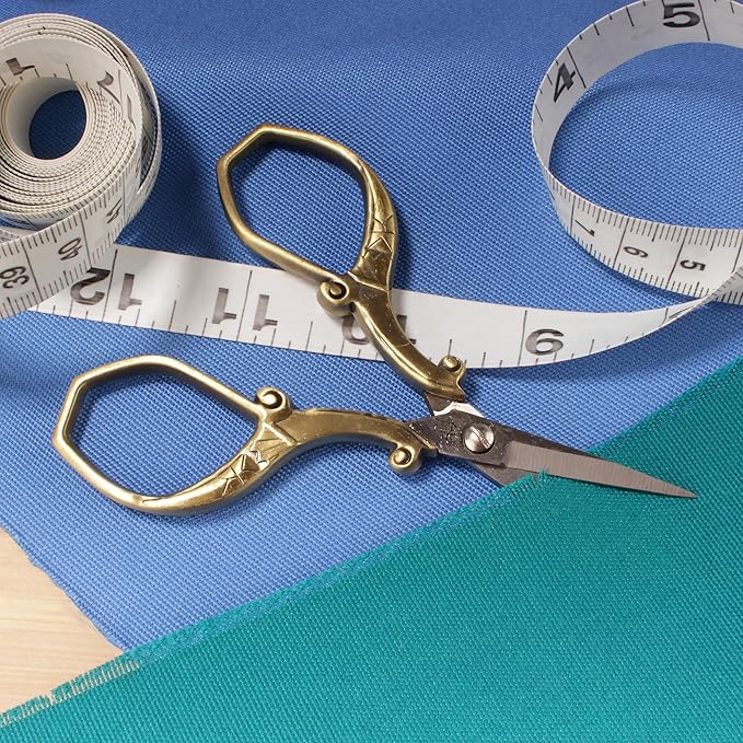JubileeYarn Chinese Wing & Cloud Embroidery Craft Scissors - Bronze - 10 Scissors