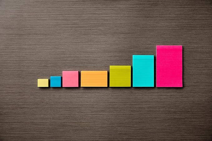 Post-it Notes, 3 in x 5 in, 5 Lined Sticky Notes Pads, 100 Sheets per Pad, Floral Fantasy Collection, School Supplies and Office Products