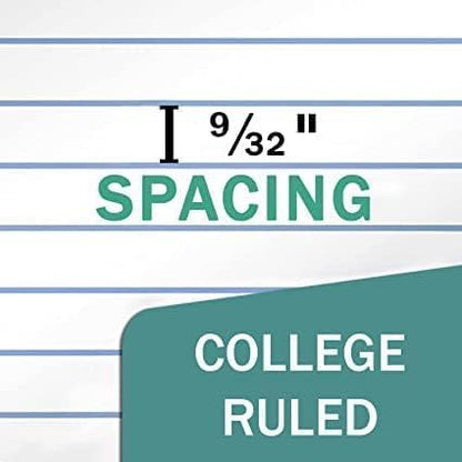 Bulk Loose Leaf Paper, 7200 Sheets, College Ruled Paper, Bulk Filler Paper for Office, 8 x 10.5", 3 Hole Punched, 56 Gsm Thick Paper, 48 Pack, 150 Sheets/Pack, Bulk Notebook Paper for School
