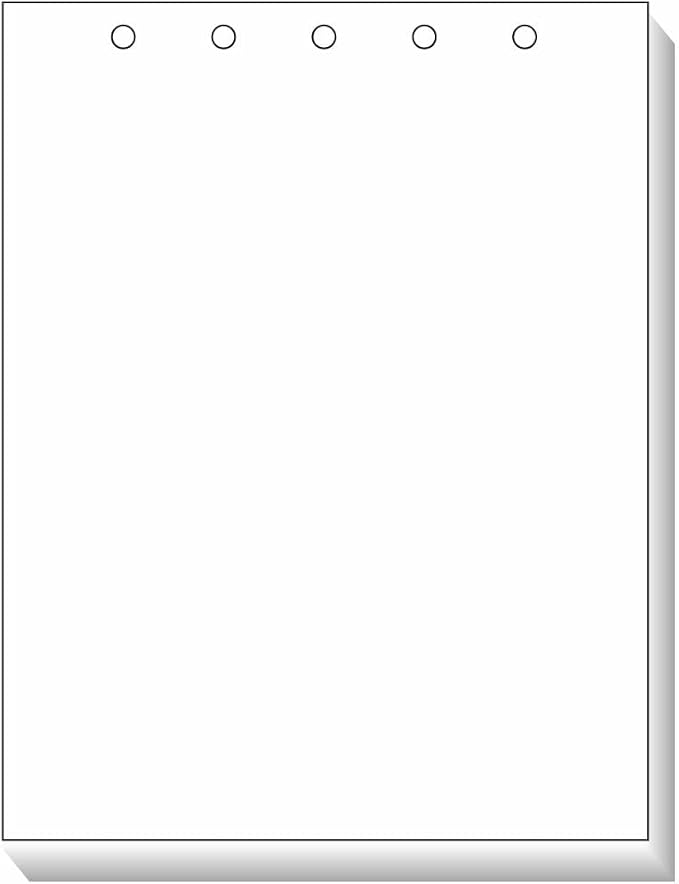 Prepunched Paper Alliance Laser Cut Sheet 5 Hole Top Punch 8.5 x 11 inch, 20 lb, 92 Bright, 2500 Sheets