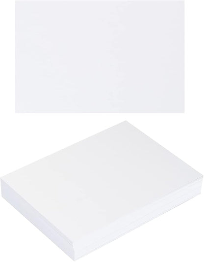 100 Pack Thick Paper Cardstock Blank Heavy Cards Stock for Invitations, Greeting Cards Making, Postcards, Photos, 250GSM Thick Paper (White, 4x6 inches)