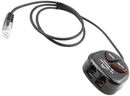 Telephone Training Adapter Y Splitter+Mute Button for Headset for Nortel Meridican, Norstar, Avaya, Ashtra, Mitel, Polycom, Ge and Other IP Phone