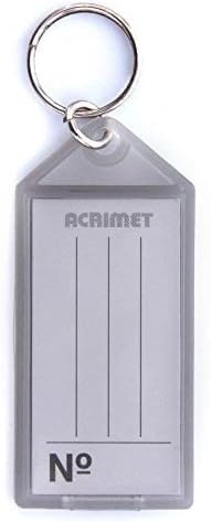 Acrimet Key Cabinet Organizer 256 Positions with Lock (Wall Mount) (256 Smoke Tags Included) (Black Cabinet)