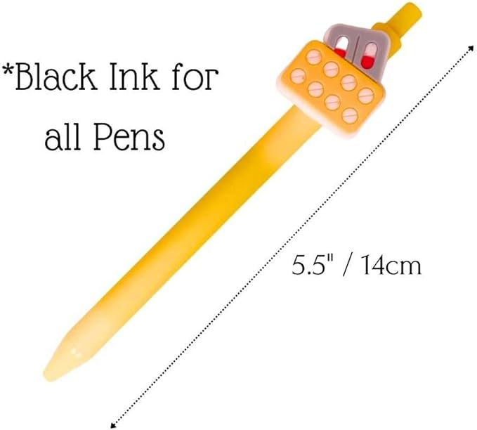 YJ PREMIUMS 10-Pack of Cute Nursing Pens with Heart, Syringe Designs in Black Ink - Versatile Writing Instruments for Nurses, Medical Assistants, Students (Nurse)