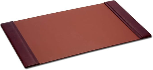 Dacasso Pad with Side Rails Luxury Leather Blotter for Writing-Executive Desk Surface Protector, 34” x 20”, Mocha