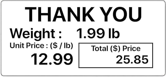 LST-8060 Label 55 x 25 mm, 550 Per Roll, 36 Rolls Per Case