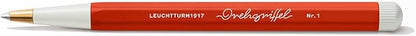 LEUCHTTURM1917 - Drehgriffel Writing Pen (Fox Red) - Ballpoint Pen with Royal Blue Ink Included