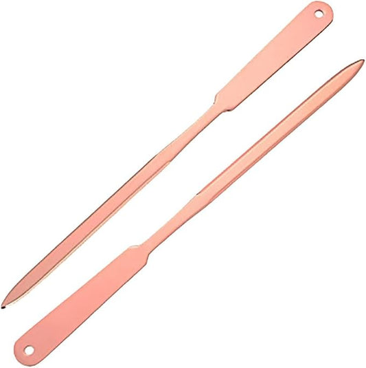 2 Pcs Stainless Steel Letter Knife Envelope Mail Opener Knife Lightweight Office Letter Opener Paper Cutting Knife Box Cutter Rose Golden