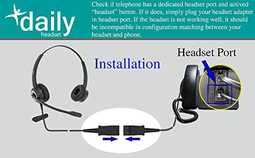 RJ9 Cisco Corded Office Phone Headset HD Voice for Cisco IP Phones 6851 6861 7945g 7962g 8811 8841 8845 8851 8861 8961 9951 Series Model,Plus 3.5mm Adapter for Smartphone