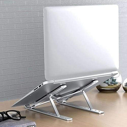 BoxWave Stand and Mount Compatible with Dell Precision 5540 - Compact QuickSwitch Laptop Stand, Portable, Multi Angle Viewing Stand - Metallic Silver