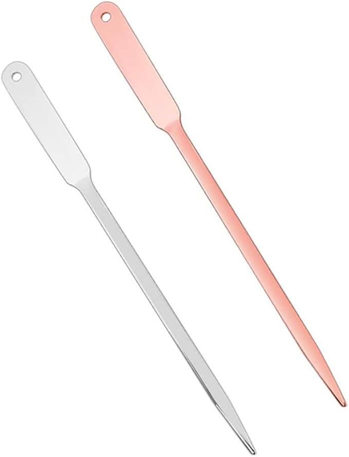 2 Pcs Stainless Steel Letter Knife Envelope Mail Opener Knife Lightweight Office Letter Opener Paper Cutting Knife Box Cutter Rose Golden