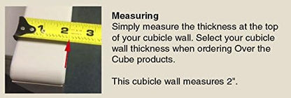 The Original Over the Cube - Quality Aluminum, Changeable Cubicle Nameplate Holder,(3" Cubicle Wall Depth) Made in The USA