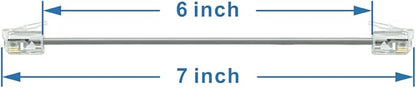 NECABLES 2Pack 6 Inch Short Telephone Cord Phone Cable Wall Phone Cord for Landline RJ11 6P4C Male to Male