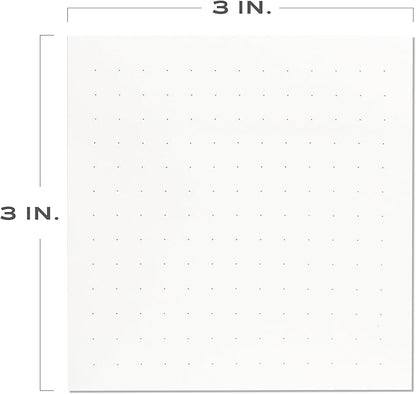 Sticky Notes Dots Grid 24pk | 3x3 Inch Small Self Stick Notepads for Desk and School Supplies