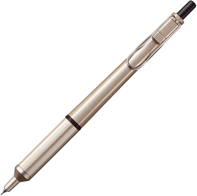 Uni Jetstream EDGE 0.28mm Oil-based Ballpoint Pen Champagne Gold Body + 10 Black Refills, Sticky Notes Value Set
