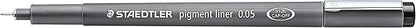 STAEDTLER Pigment Liner, Fineliner Pen for Drawing, Drafting, Journaling, 0.05mm, Black, Box of 5 Pens, 308 0059M