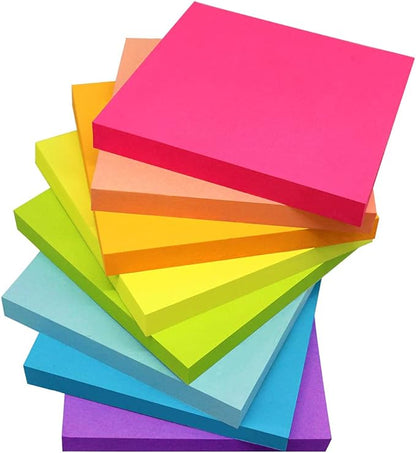 Vanpad Pop Up Sticky Notes 3x3 Inches,Bright Colors Self-Stick Pads, Easy to Post for Home, Office, Notebook, 48 Pads/Pack