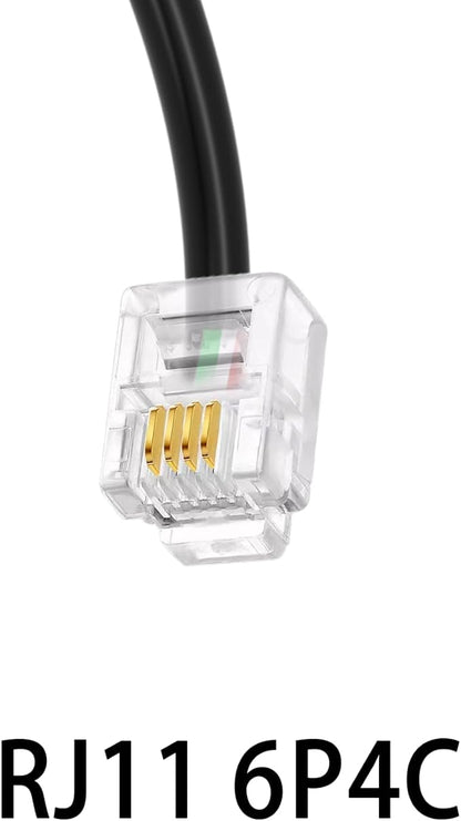 RJ11 to USB Adapter, RJ116p4c to USB Female Cable, Used for Telephone Communication, Fax Machine, Modulation and Demodulation Adapter (30cm)