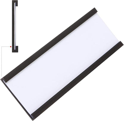 C Channel Magentic Label Holders 1x3 Inches,Magnetic Labels Shelf Label Data Card Holders,Pack of 50
