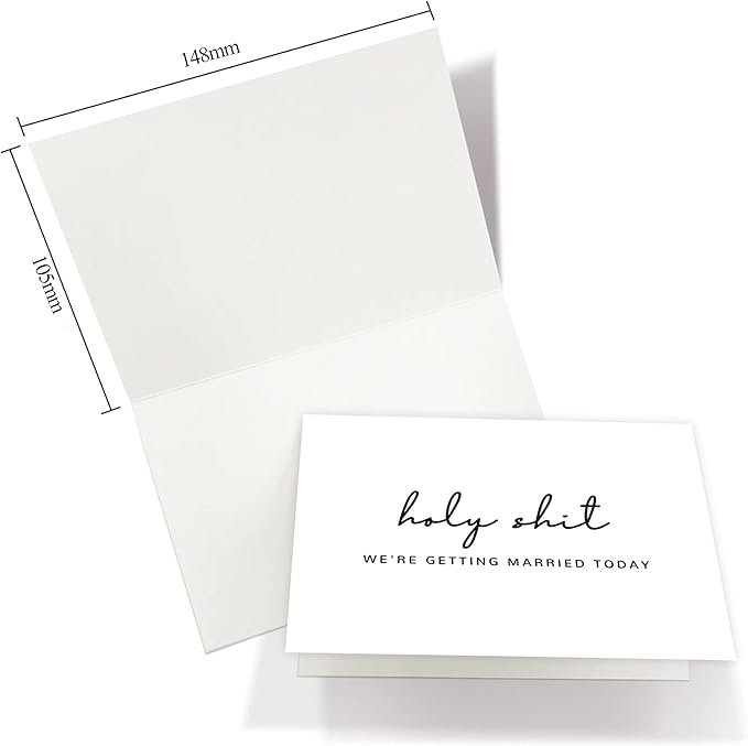 Set of 2 Funny Wedding Gift Cards, To My Groom Bride On Our Wedding Day Card, Wedding Day Vows Card for Wife Husband.（HOLY B）