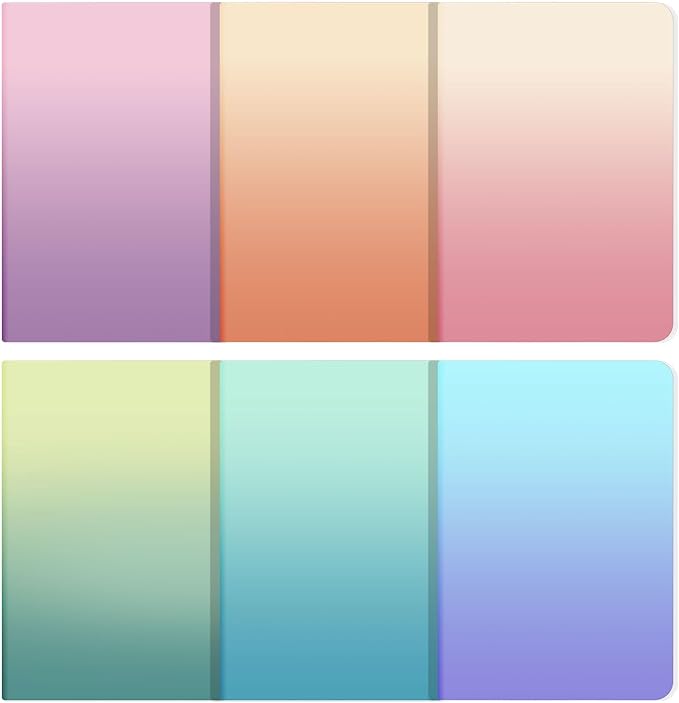 Ddaowanx 48 Pack A5 Colorful Notebooks, 6 Cute Colors Journals for Writing, 72 Pages, 8.3x5.5 Inch, with Lined Paper Travel Writing Notebooks Journal Gifts for Students(Lined-48pack, Gradient)