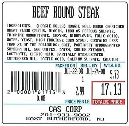 LST-8020 Printing Scale Label, 58 x 60 mm, UPC/Ingredients 36 Rolls of 500 Labels, Lower Price Than 12 Rolls
