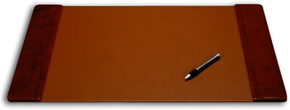 Dacasso Pad with Side Rails Luxury Leather Blotter for Writing-Executive Desk Surface Protector, 25.5" x 17.25", Mocha