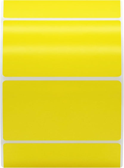 Hybsk 2.25x1.25 inch Color Direct Thermal Labels for Shipping, Barcodes, Address, Compatible with Rollo Label Printer & Zebra Desktop Printers(2.25"x1.25",Yellow)