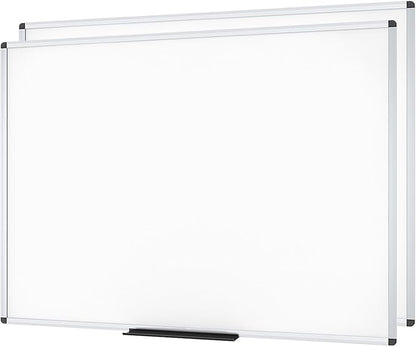 VIZ-PRO Dry Erase Board/Whiteboard, Non-Magnetic, 60 x 48 Inches, Pack of 2, Wall Mounted Board for School Office and Home