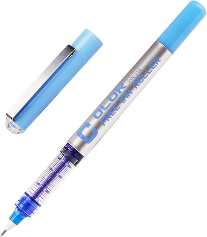 EYEYE Needle Tip 0.5mm Rollerball Pens 6 Pack 3 Colors Roller Ball Pen Quick Dry Liquid Ink Pens Extra Fine Point Smooth Writing Pen for Journaling, Note Taking, Office, School Supplies