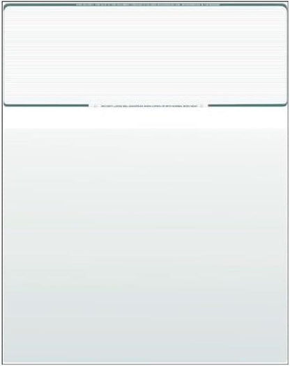 Compuchecks Check on Top Blank Check Paper - 2500 Pack, Quick-Books & Laser Printer Compatible - Security Business Checks with Voucher - 8.5" x 11" Green Pinstripe