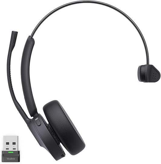 Yealink BH70 Teams Wireless Headset with Mic, Bluetooth Headsets for Work, Long Battery Life of 35h Talking, 91g Lightweight for All-Day Wearing, with 3 Noise Cancelling Microphone for Clear Calls