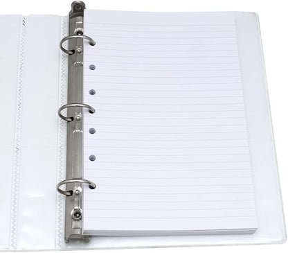 Lind Filler Paper for 3-Ring or 7-Ring Mini Binders 5.5"x8.5", 300 Sheets, 7-Hole, White