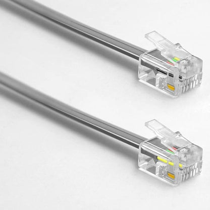 NECABLES 2Pack Phone Cord 15 ft Telephone Cord Phone Cable RJ11 6P4C Male to Male for Landline Phone and Fax - 15 Feet