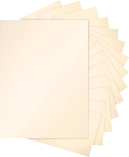 120 Sheets Shimmer Cream Cardstock 8.5 x 11 Off White Paper, 250gsm/92lb Premium Ivory Paper Card Stock for Cards Making, Business Cards, Wedding Invitations, Anniversaries, Menus