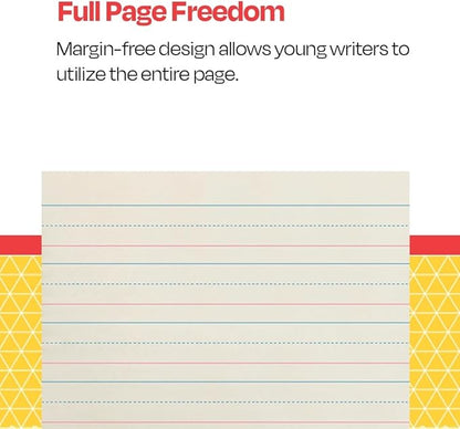 School Smart Zaner-Bloser Paper, 1-1/8 Inch Ruled, 10-1/2 x 8 Inches, 500 Sheets, White - 085328