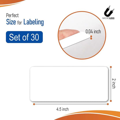 Dry Erase Magnetic Label White Colored 2 x 4.5 inch