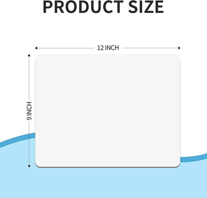 6 Pack Small White Board Dry Erase Classroom Pack Boards 9" x12” Personal Whiteboards for Students Teachers School Supplies Lapboards l Mini Whiteboard Erasers Included Colors pens