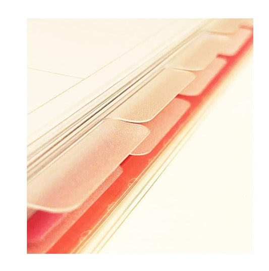 6 Clear Blank Binder Dividers for Discbound Planners Semi-Transparent Junior, (8-Disc Half Letter (5.5 x 8.5 in))
