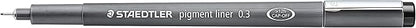 STAEDTLER Pigment Liner, Fineliner Pen for Drawing, Drafting, Journaling, 0.3mm, Black, Box of 5 Pens, 308 03-9M