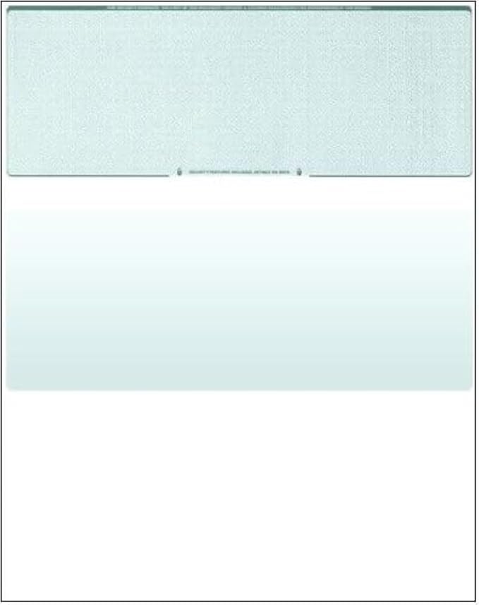 Compuchecks Check on Top Blank Check Paper - 100 Pack, Quick-Books & Laser Printer Compatible - Security Business Checks with Voucher - 8.5" x 11" Green Diamond